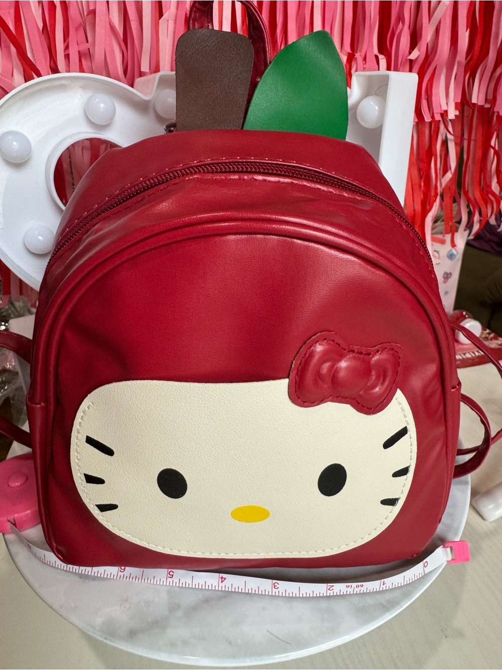 Hello Kitty Red and Cream Kids Backpack with Bow Accent
